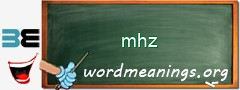 WordMeaning blackboard for mhz